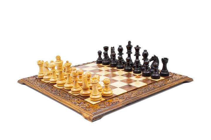 Hand Engraved Staunton Chess Set