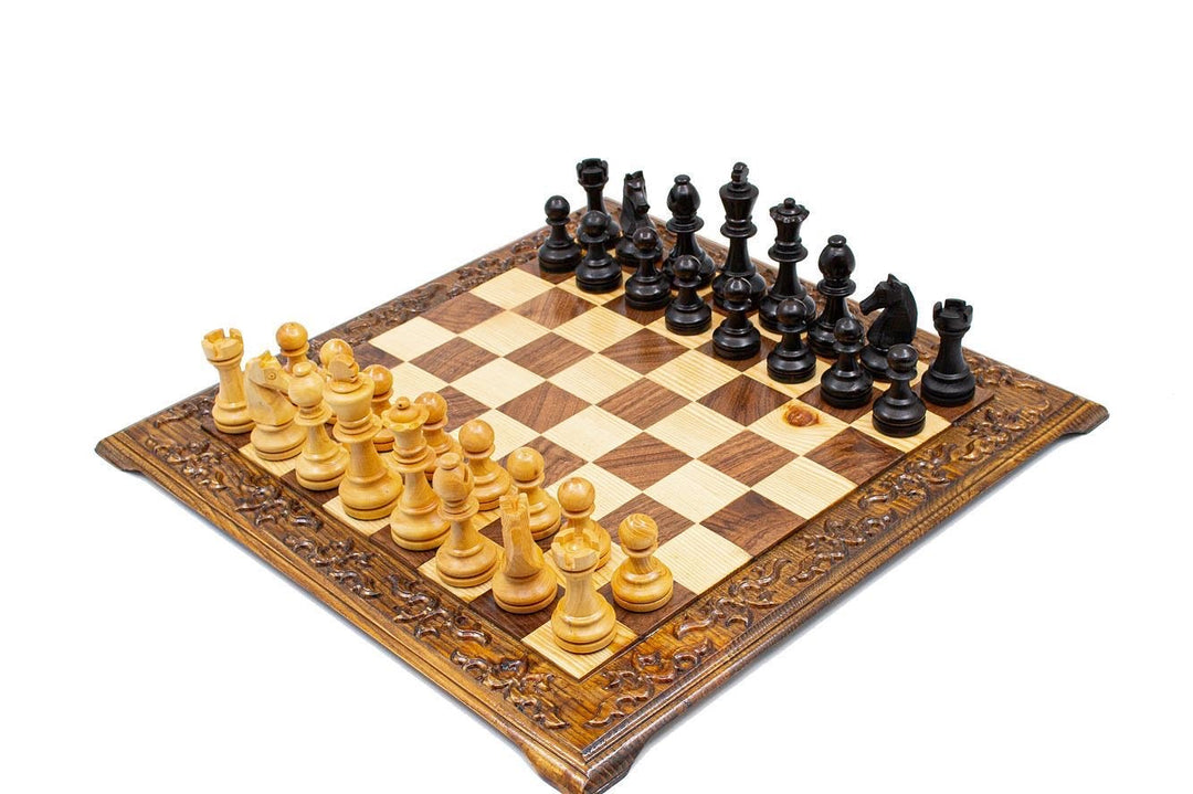 Hand Engraved Staunton Chess Set