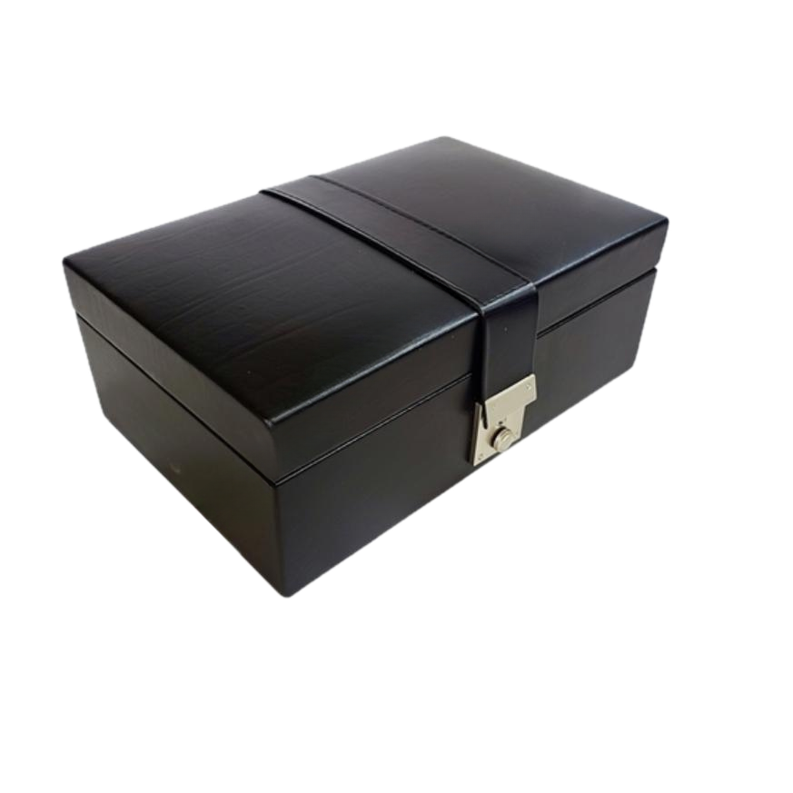 Genuine Leather Chess Box - Single partition belt design