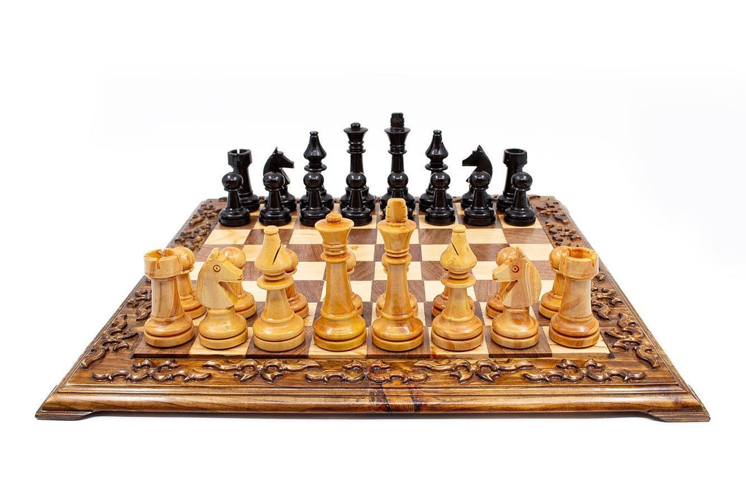 Hand Engraved Staunton Chess Set