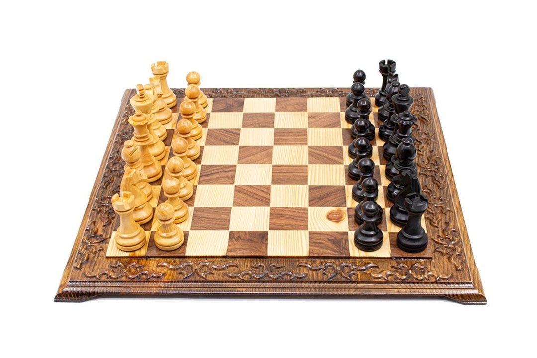 Hand Engraved Staunton Chess Set