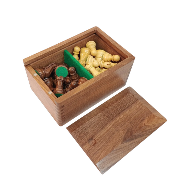 קופסת אחסון שחמט יוקרתית מעץ אקציה