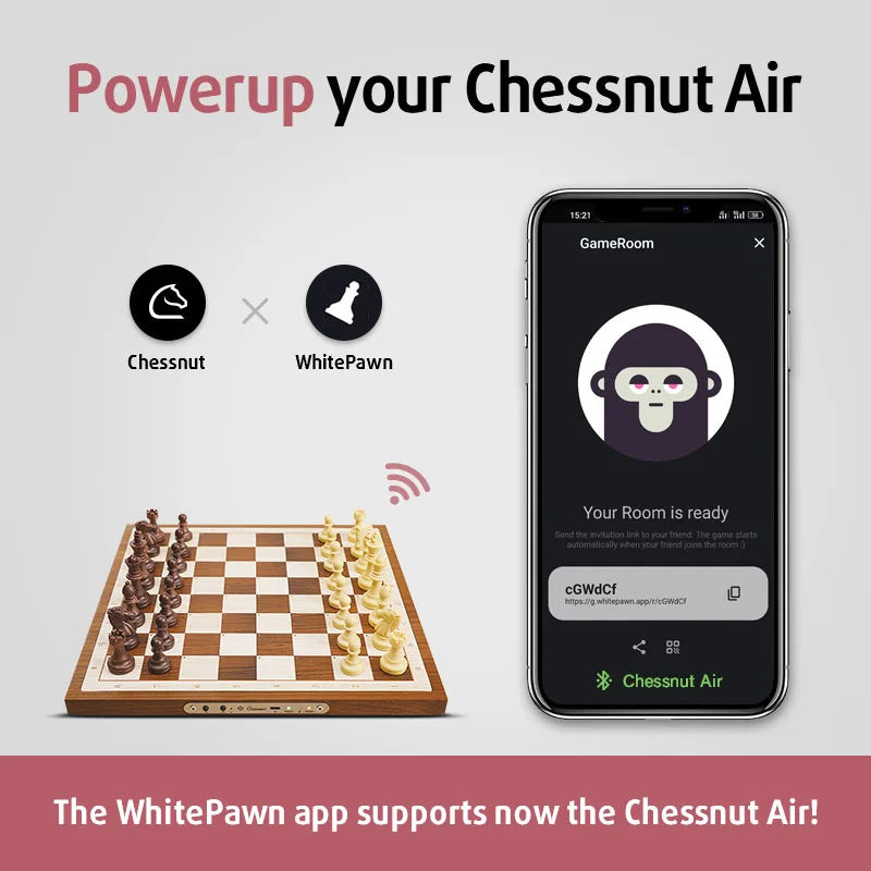 Chessnut Air לוח שחמט אלקטרוני מעץ
