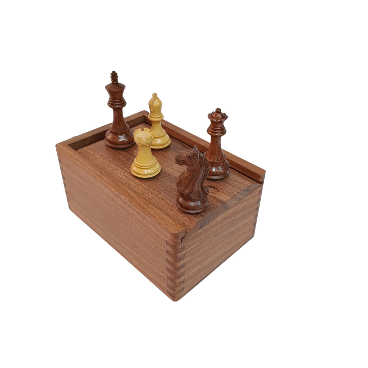 קופסת אחסון שחמט יוקרתית מעץ אקציה