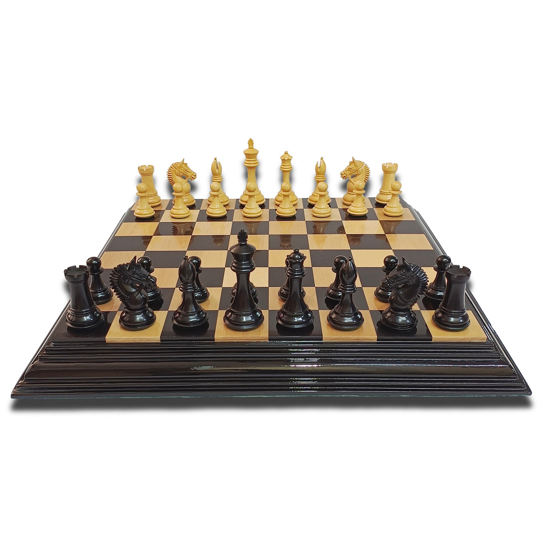 Ebony and Boxwood Luxury Chess Pieces – 4.25” King My Chess Sets