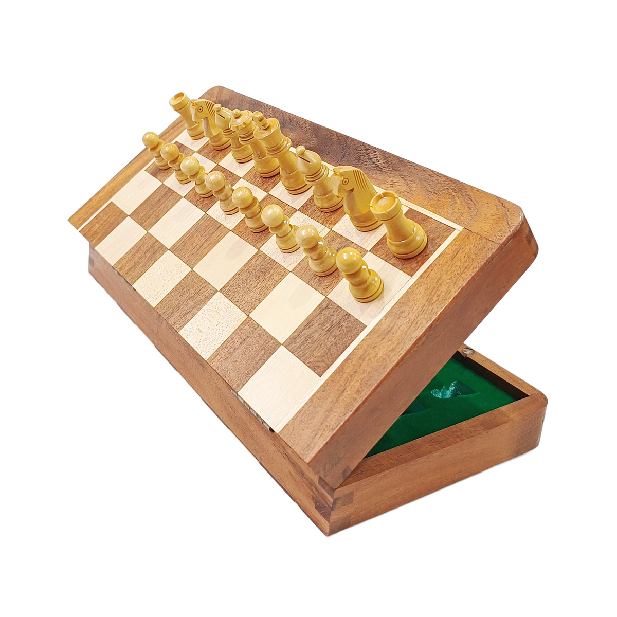 High Quality Magnetic Wooden  Travel Chess Set