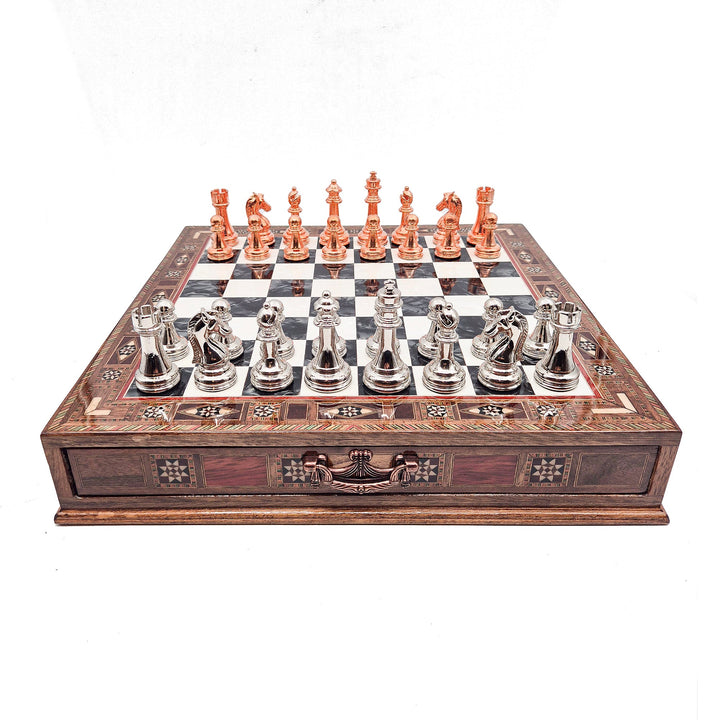 Handmade Luxury Chess Set With Storage - Bronza & Silver My Chess Sets