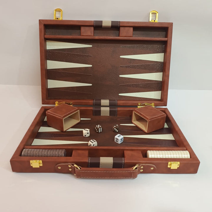 Luxury Backgammon Set - Leather My Chess Sets