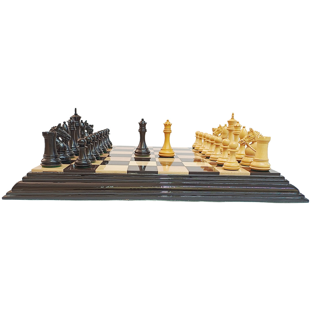 Ebony and Boxwood Luxury Chess Pieces – 4.25” King My Chess Sets