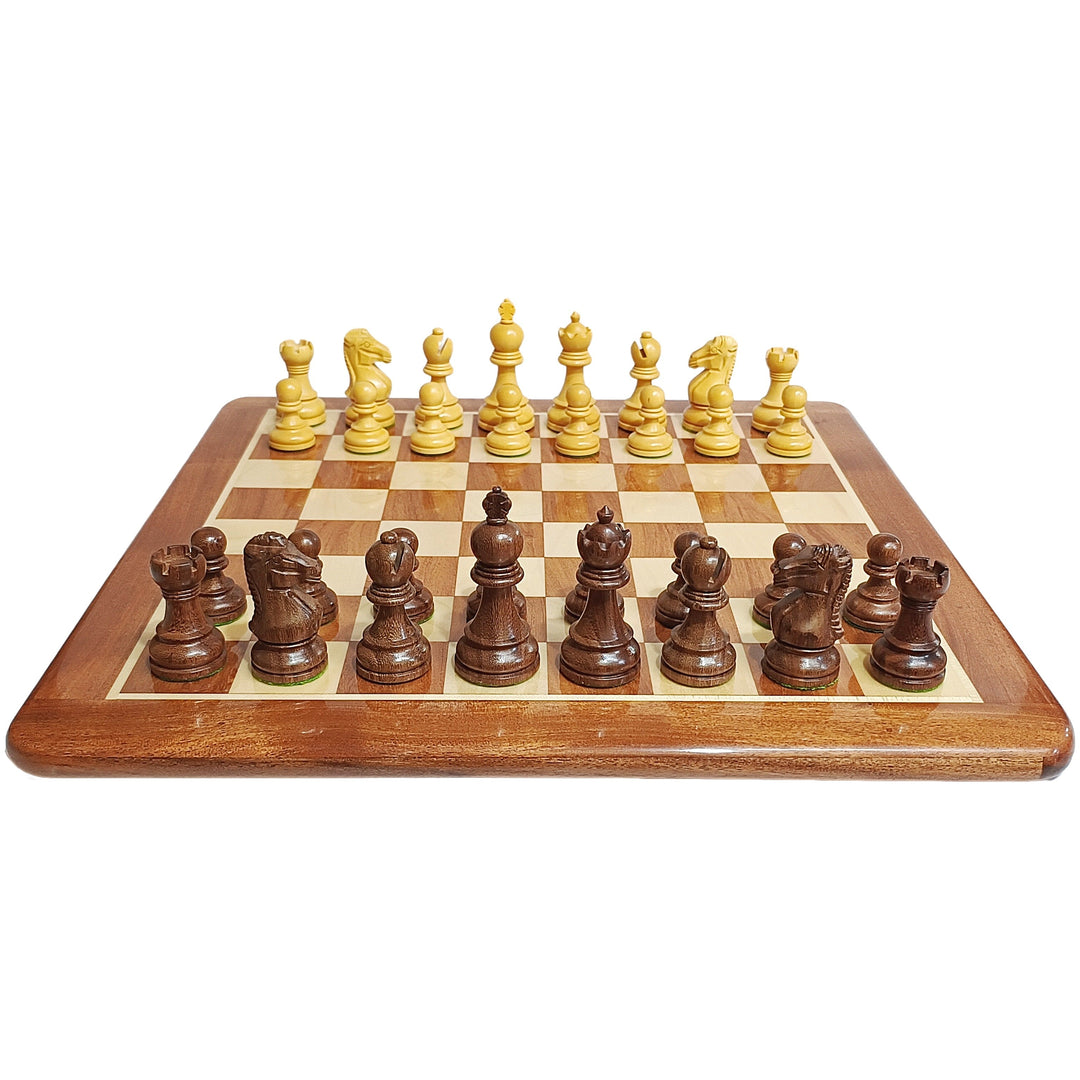 3.4” Taj Mahal Staunton Chess Set - Acacia & Boxwood My Chess Sets