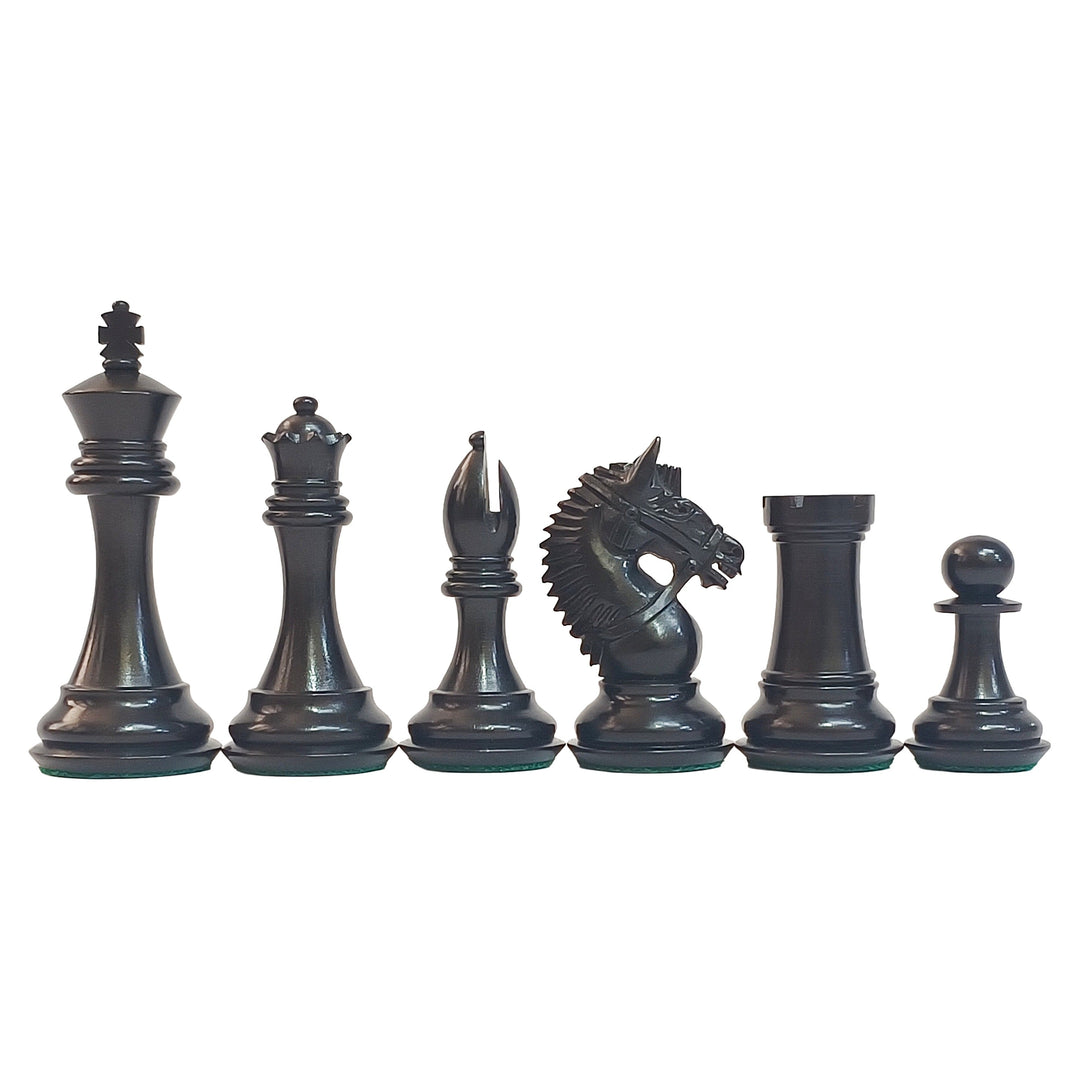 Ebony and Boxwood Luxury Chess Pieces – 4.25” King My Chess Sets