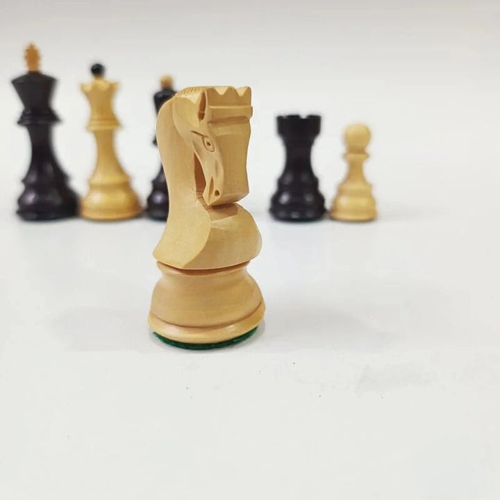 Russian Zagreb Luxury Chess Pieces Boxwood / Ebonized - 3.9 Inch King