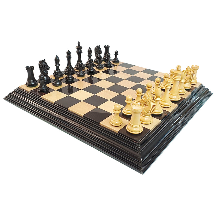 Ebony and Boxwood Luxury Chess Pieces – 4.25” King My Chess Sets