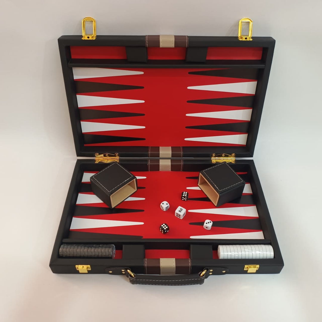 Luxury Backgammon Set - Leather My Chess Sets