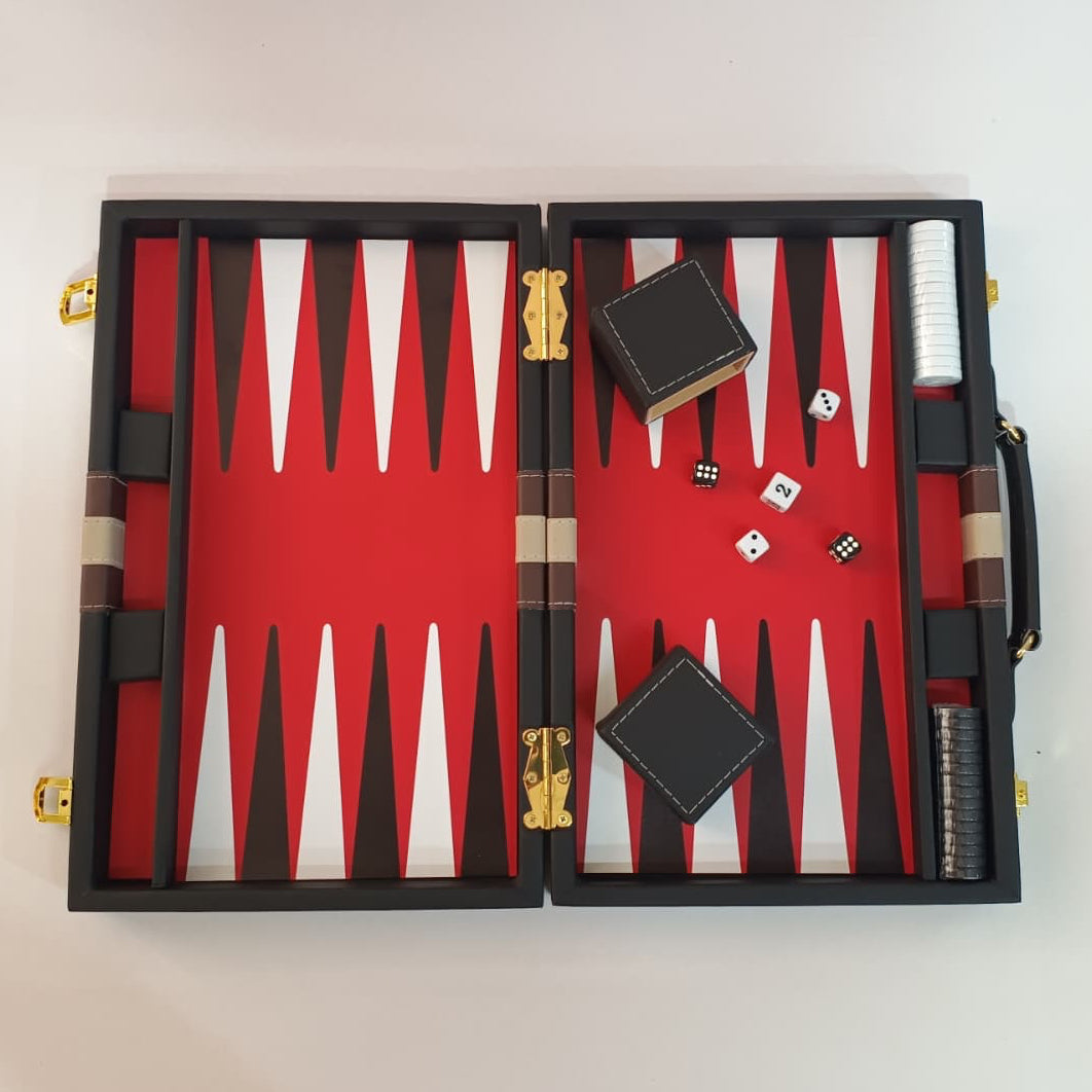 Luxury Backgammon Set - Leather My Chess Sets