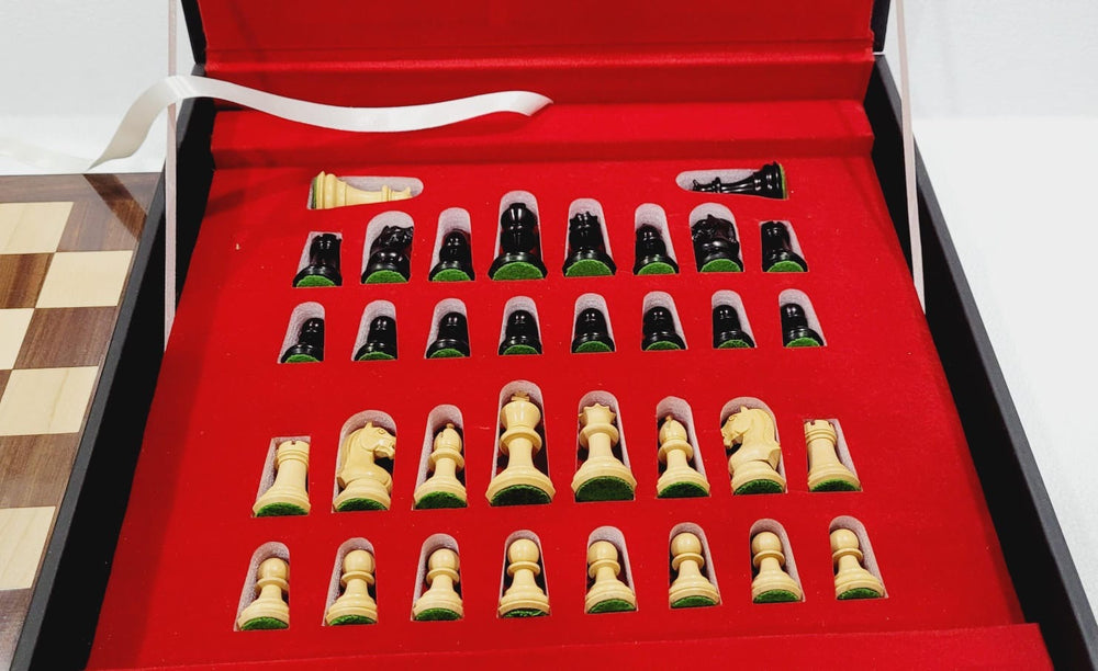 Limited Edition Anjan and Ebony Royal Chessmen Luxury Professional Chess Set - My Chess Sets