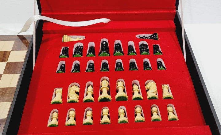 Limited Edition Anjan and Ebony Royal Chessmen Luxury Professional Chess Set - My Chess Sets