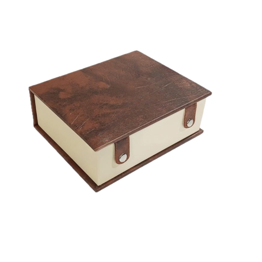 Leatherette Chess Storage Box - Book Design