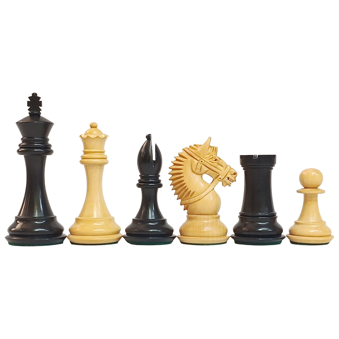 Ebony and Boxwood Luxury Chess Pieces – 4.25” King My Chess Sets