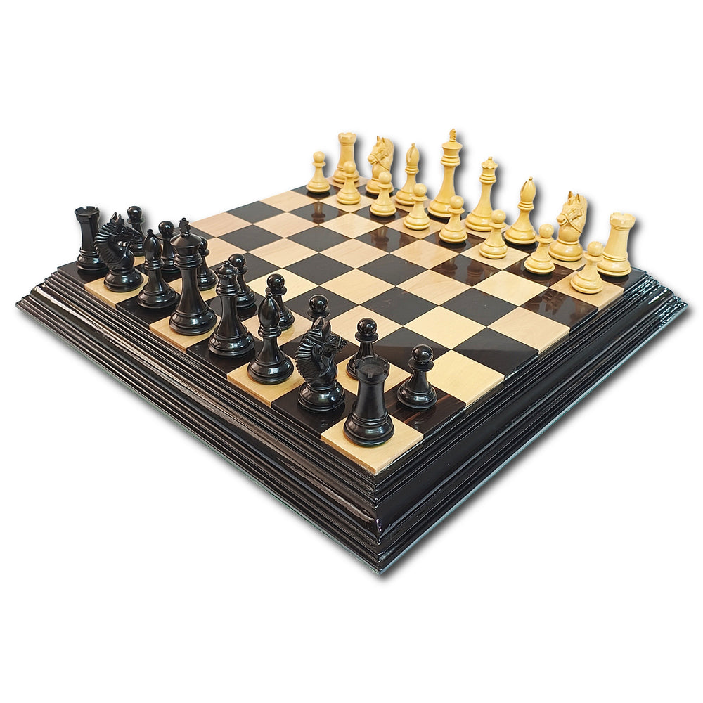 Ebony and Boxwood Luxury Chess Pieces – 4.25” King My Chess Sets