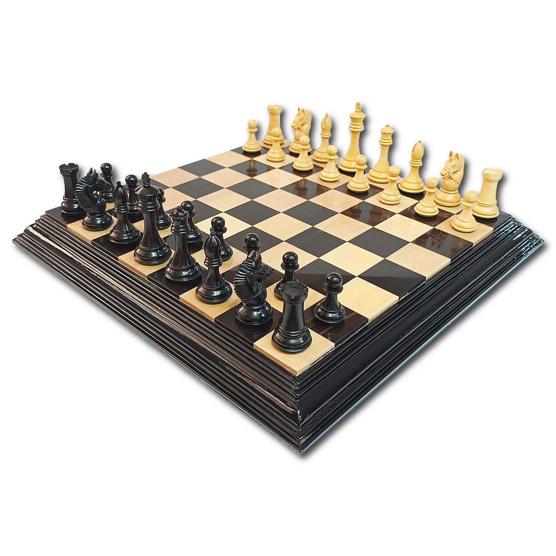 Ebony and Boxwood Luxury Chess Pieces – 4.25” King My Chess Sets