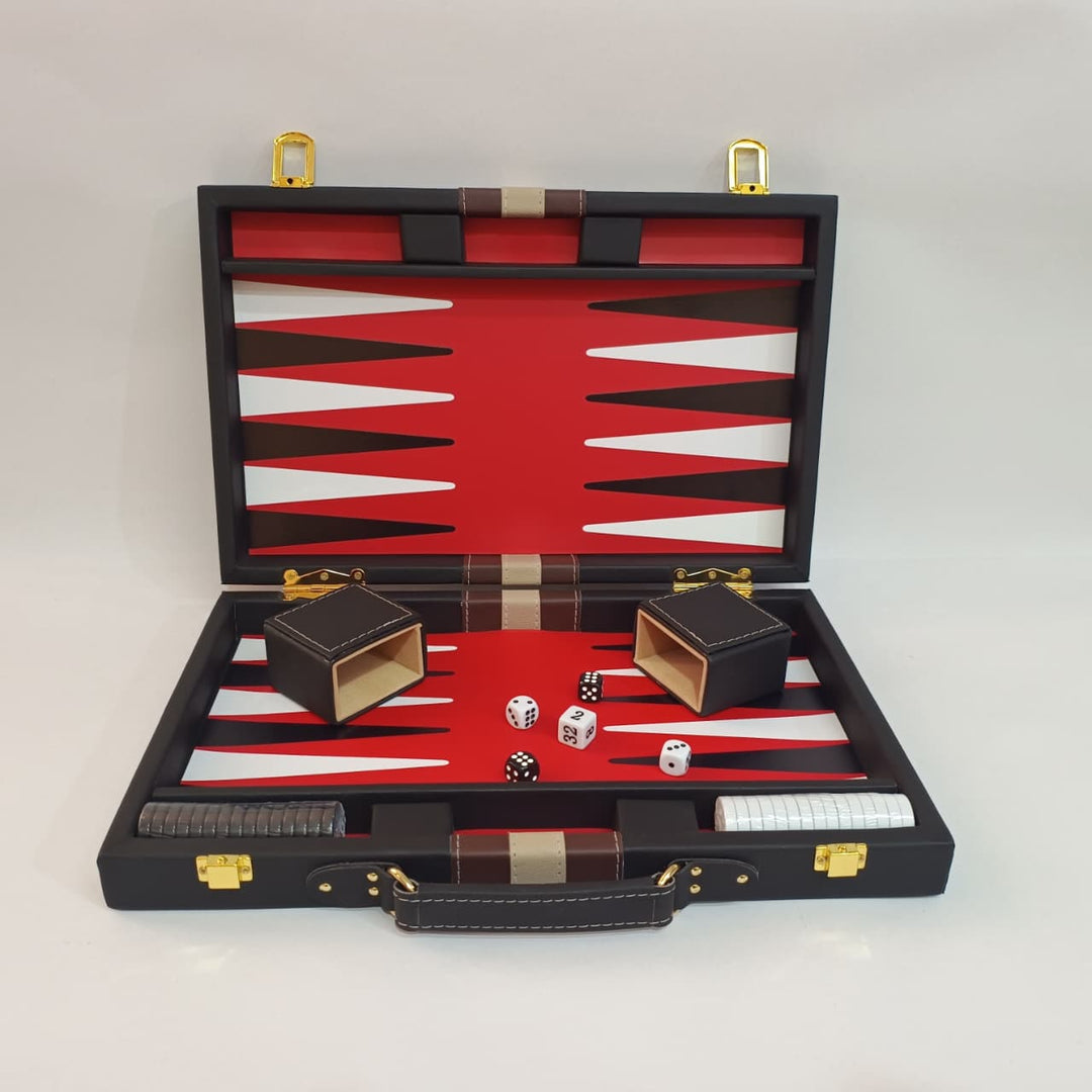 Luxury Backgammon Set - Leather My Chess Sets