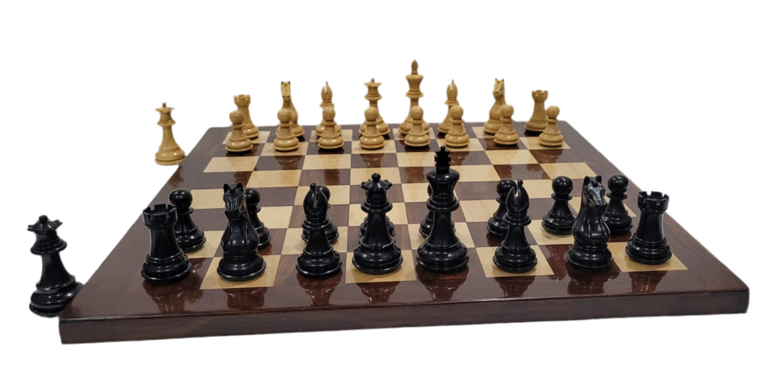 Limited Edition Anjan and Ebony Royal Chessmen Luxury Professional Chess Set - My Chess Sets