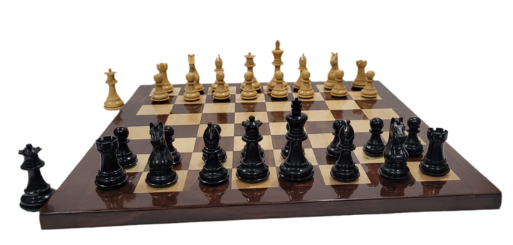 Limited Edition Anjan and Ebony Royal Chessmen Luxury Professional Chess Set - My Chess Sets