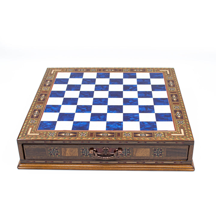 Handmade Luxury Chess Set With Storage Units (Blue)My Chess Sets