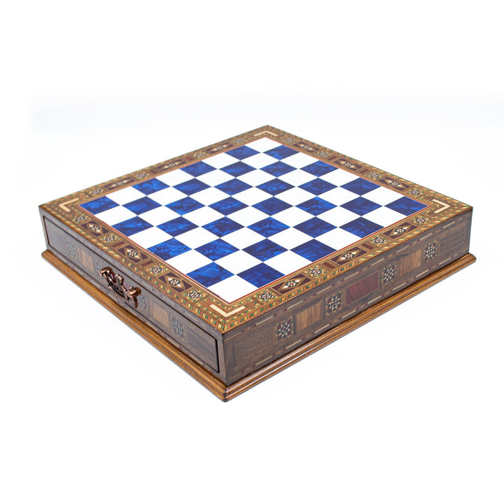 Handmade Luxury Chess Set With Storage Units (Blue)My Chess Sets