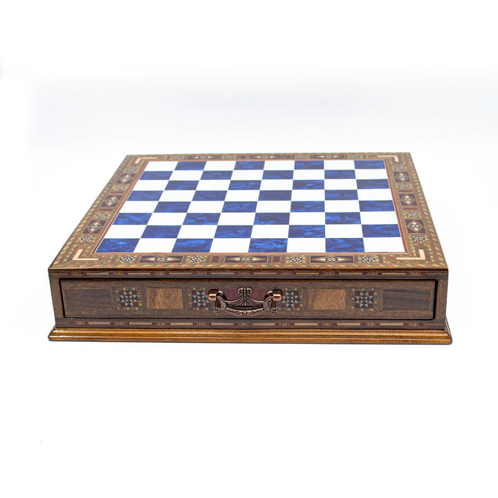 Handmade Luxury Chess Set With Storage Units (Blue)My Chess Sets