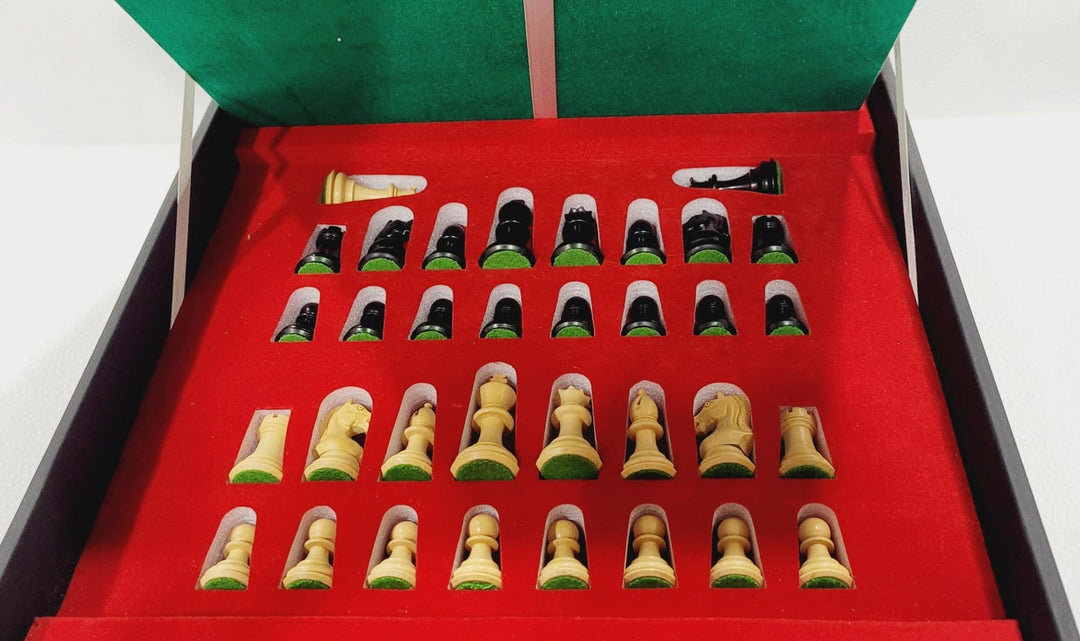Limited Edition Anjan and Ebony Royal Chessmen Luxury Professional Chess Set - My Chess Sets