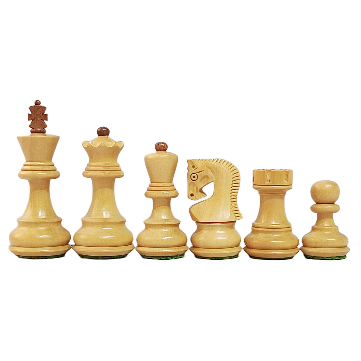 Russian Zagreb Wooden Chess Set – Brown & Cream Pieces with an MDF Wood Board
