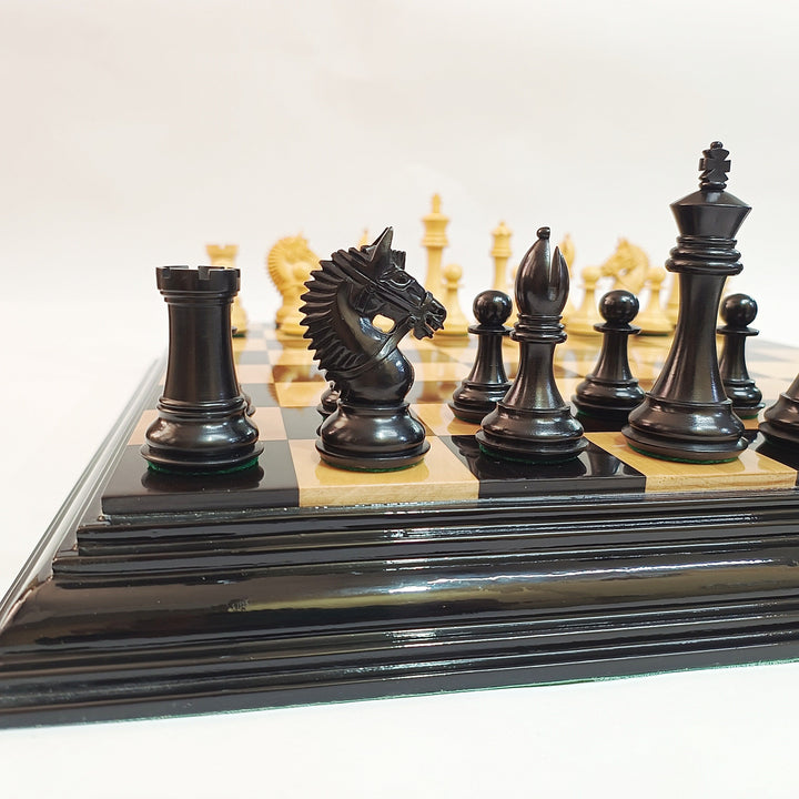 Ebony and Boxwood Luxury Chess Pieces – 4.25” King My Chess Sets
