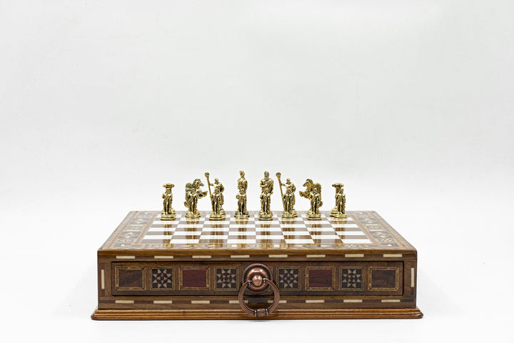 Roman’s Era Themed Luxury Chess Set With Storage Units (3 pieces options)My Chess Sets