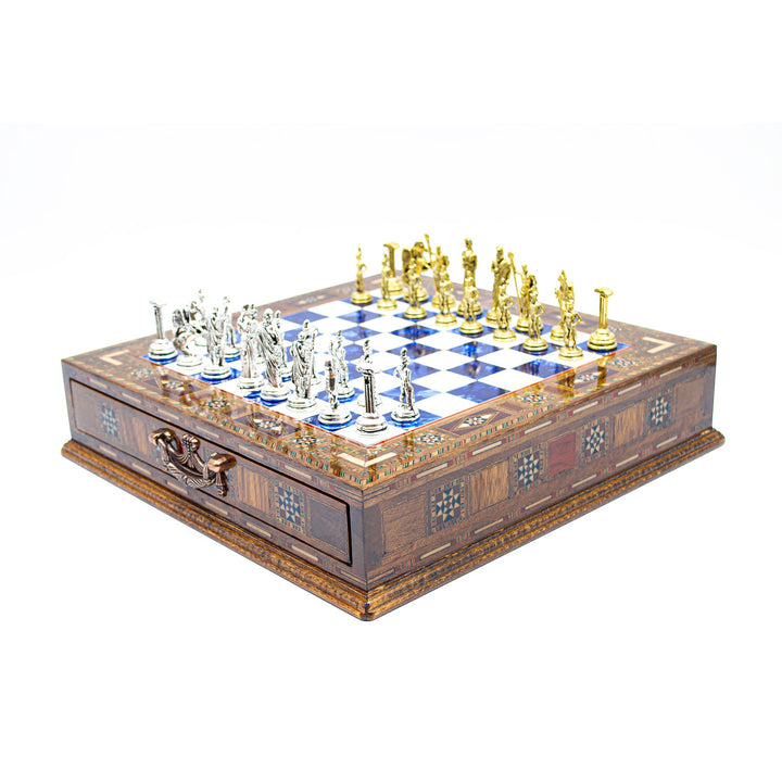 Roman’s Era Themed Luxury Chess Set With Storage Units (3 pieces options)My Chess Sets