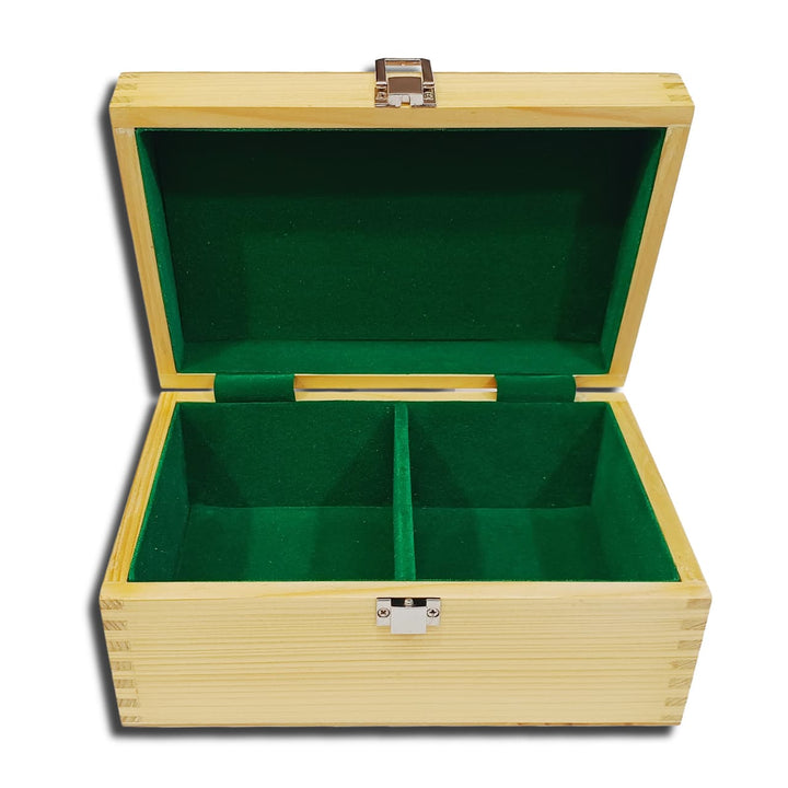 Pine Wood Chess Pieces Storage Box With Velvet Interior My Chess Sets