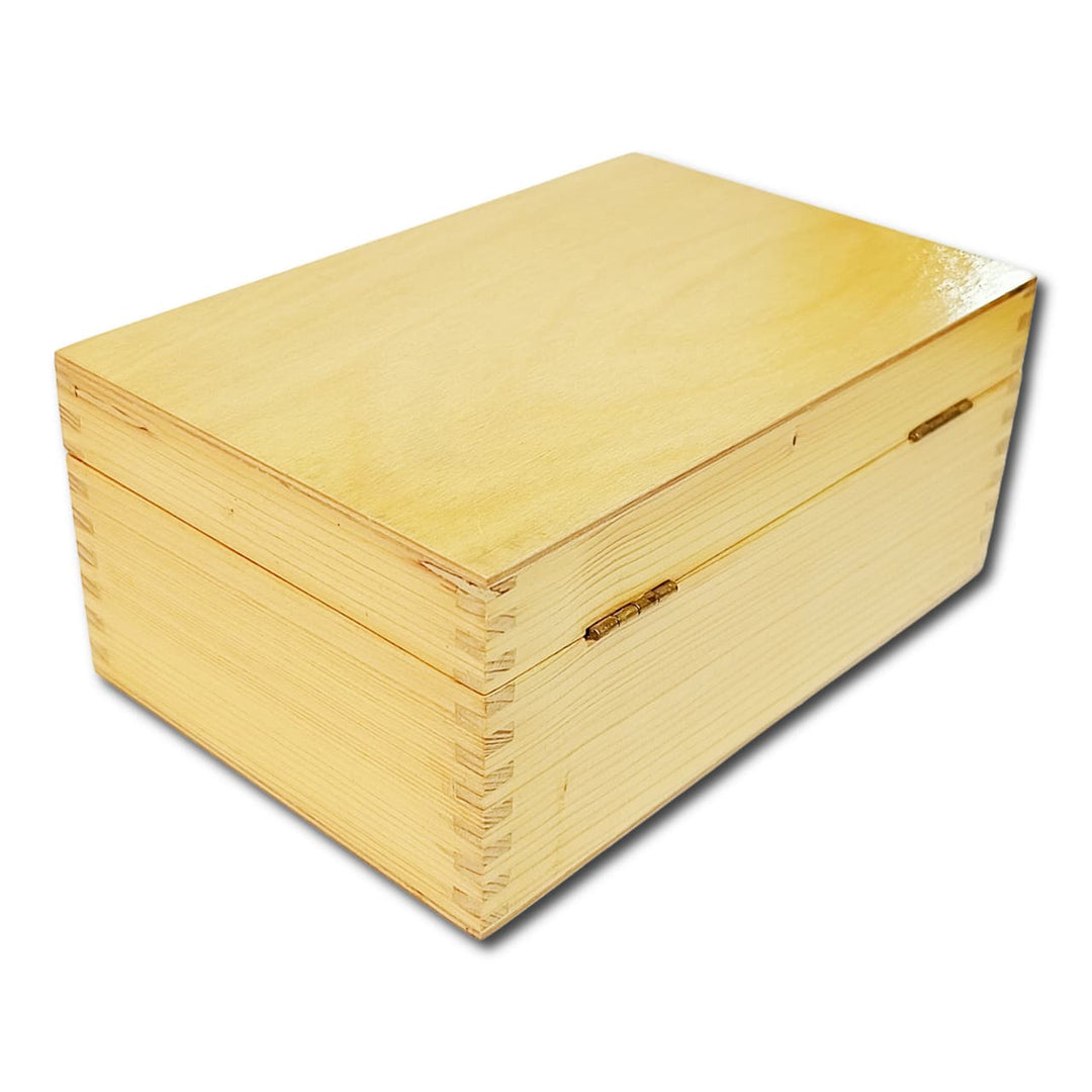 Pine Wood Chess Pieces Storage Box With Velvet Interior My Chess Sets