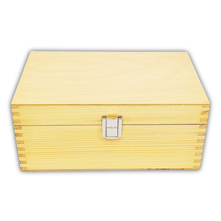 Pine Wood Chess Pieces Storage Box With Velvet Interior My Chess Sets