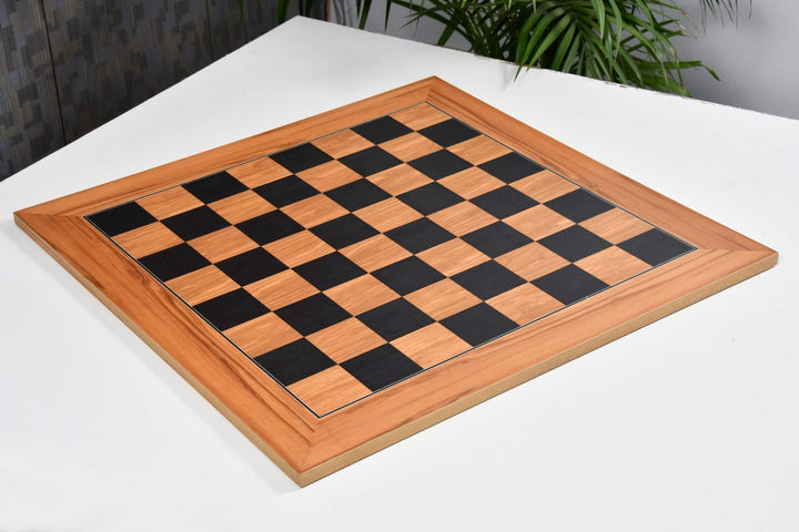 1950s Soviet Russian Latvian Reproduced Chess Pieces in Ebonized Boxwood / Antiqued Boxwood – 4.1” King With Chess Board My Chess Sets